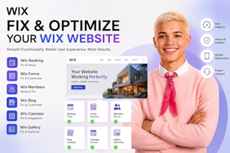 fix wix booking, wix forms, wix members, wix blog,  wix calendar, wix gallery