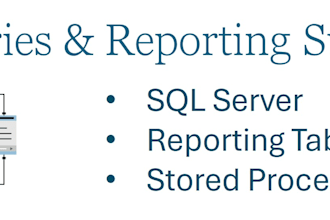 write sql queries, joins, stored procedures, and reports