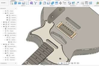 design your electric guitar or bass in fusion 360 and solve technical issues