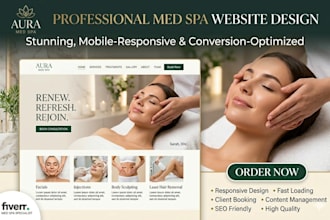 aesthetic medical spa website, med spa, beauty salon appointment booking website