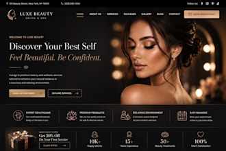 aesthetic medical spa website, med spa, beauty salon appointment booking website