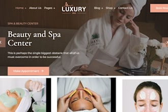 design aesthetic med spa website, aromatherapy, beauty salon booking website