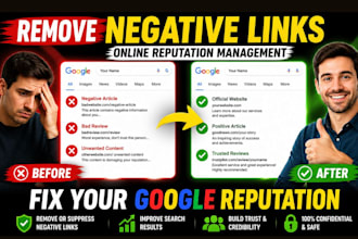 do ai powered reputation management, ORM or push down negative links