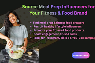 source meal prep influencers for your fitness and food brand