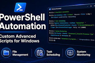 create custom advanced powershell automation scripts for windows
