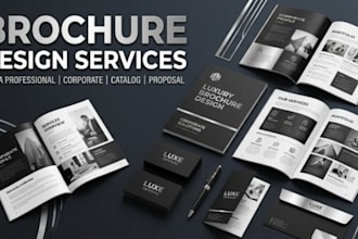 design product catalog, brochure, real estate flyer, ebook, magazine or lookbook