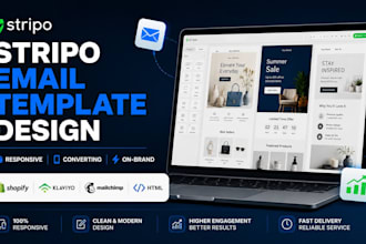 design responsive stripo email templates for klaviyo, mailchimp, HTML