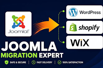 migrate joomla wordpress wix shopify, joomla to webflow lovable base44
