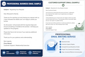 write professional emails and customer support response