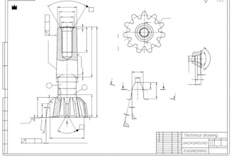 create 2d technical cad drawings for manufacturing with dimensions tolerances