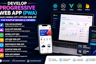 progressive web app pwa development responsive web app mobile app dev saas app