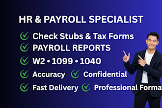 create professional check stubs, w2, 1099 and 1040 tax forms