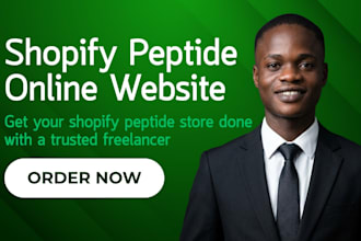 build shopify peptide website private label supplement store shopify peptide web