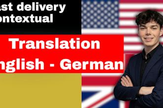 translate contextualy between english and german as a native