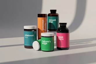 design winning product packaging, label design, and custom box design for brands