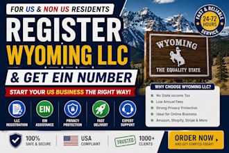 register US llc in wyoming and get ein for non US residents
