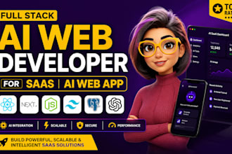 full stack ai web developer for saas, ai web app, ai software developer