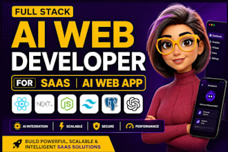 full stack ai web developer for saas, ai web app, ai software developer