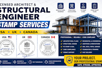 licensed architect structural engineering stamp in kentucky, california, texas