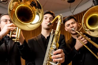 record pro brass horn section trumpet, saxophone, trombone