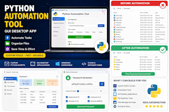 create custom python automation tools and desktop gui applications for windows
