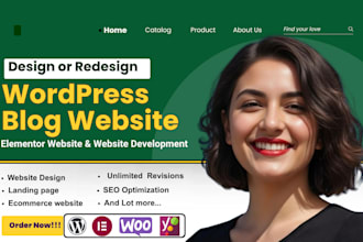 design wordpress website development redesign wordpress elementor blog website