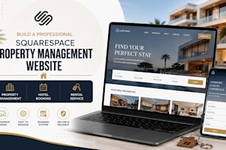 build squarespace property management website hotel booking rental service