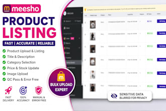 upload and manage product listing on meesho