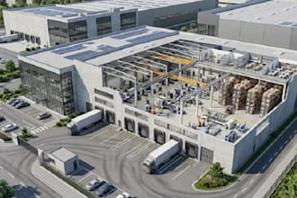 do 3d warehouse and 2d floor plan design, factory layout, industrial building