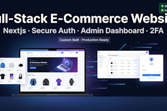 build a secure nextjs ecommerce website with 2fa encryption and admin dashboard