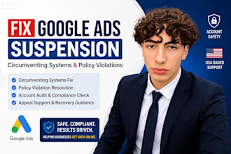 fix google ads circumventing systems suspension and policy violations