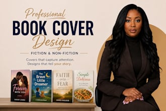 design professional book cover, KDP paperback cover, kindle cover, ebook cover