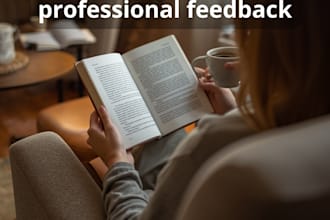 provide professional literary feedback and proofreading on your writing