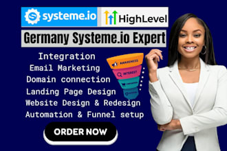 build german systeme io landing page germany systeme io sales funnel funnelish