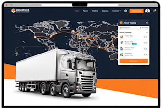 design a logistics website, trucking dispatch, freight broker, and cargo website