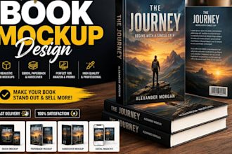 create professional 3d book mockup designs