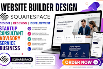 design squarespace startup consultant advisory service business website redesign