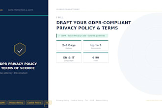 draft gdpr compliant privacy policy and terms