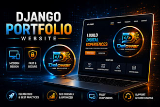 build a fast and responsive django personal portfolio website