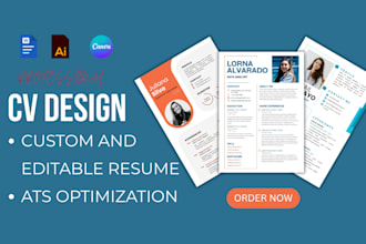 provide professional CV design, resume formatting, and  custom cover letter