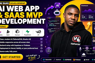 develop ai web app, saas mvp using lovable, bolt, cursor, supabase, v0