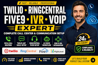 set up ringcentral five9 call center twilio a2p 10dlc ivr ghl ai voip software
