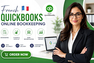 do french quickbooks online bookkeeping, cleanup, catch up, bank reconciliation