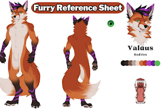 draw furry ref sheet, anthro nsfw reference sheet, fursona oc, anime oc, sfw art