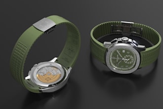create realistic 3d wrist watch modeling, rendering and animation