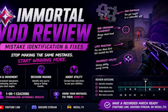 provide a direct immortal valorant coaching and vod review