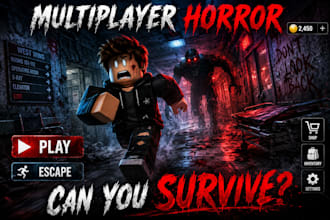 create a roblox multiplayer horror game with jumpscares and atmosphere
