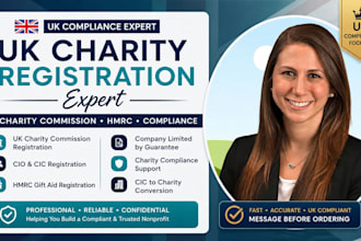 register UK charity cio with charity commission, cic, UK ltd and cqc