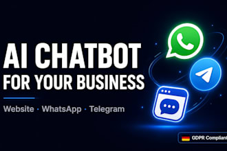 build an ai chatbot for your website, whatsapp or telegram