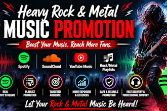 do heavy rock metal music promotion, spotify music stream rock metal playlist